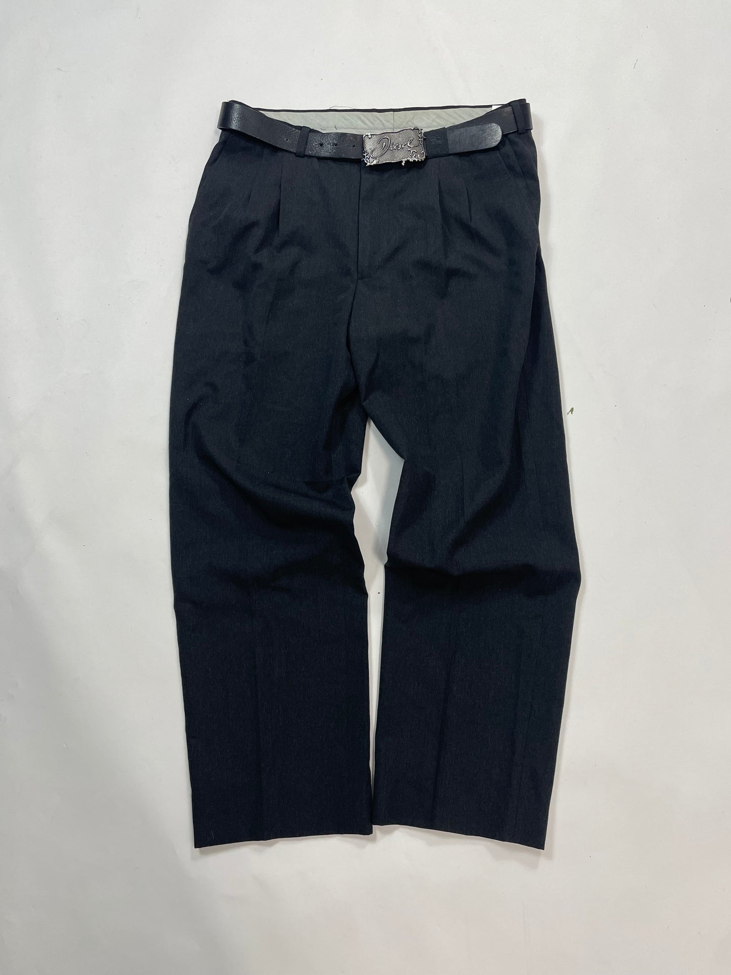 Vintage Burberry black baggy suit pants - RETRORAIMENTS