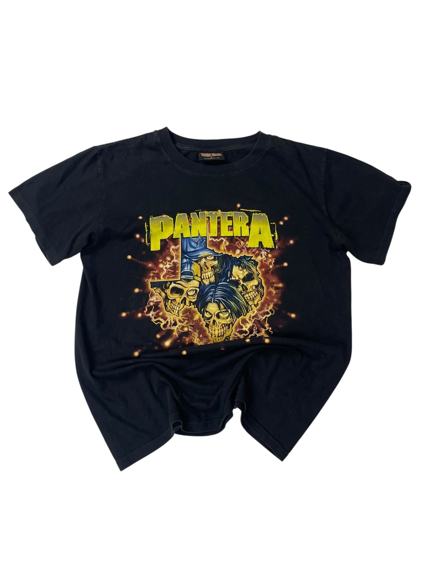 Pantera solid rock black vintage tee