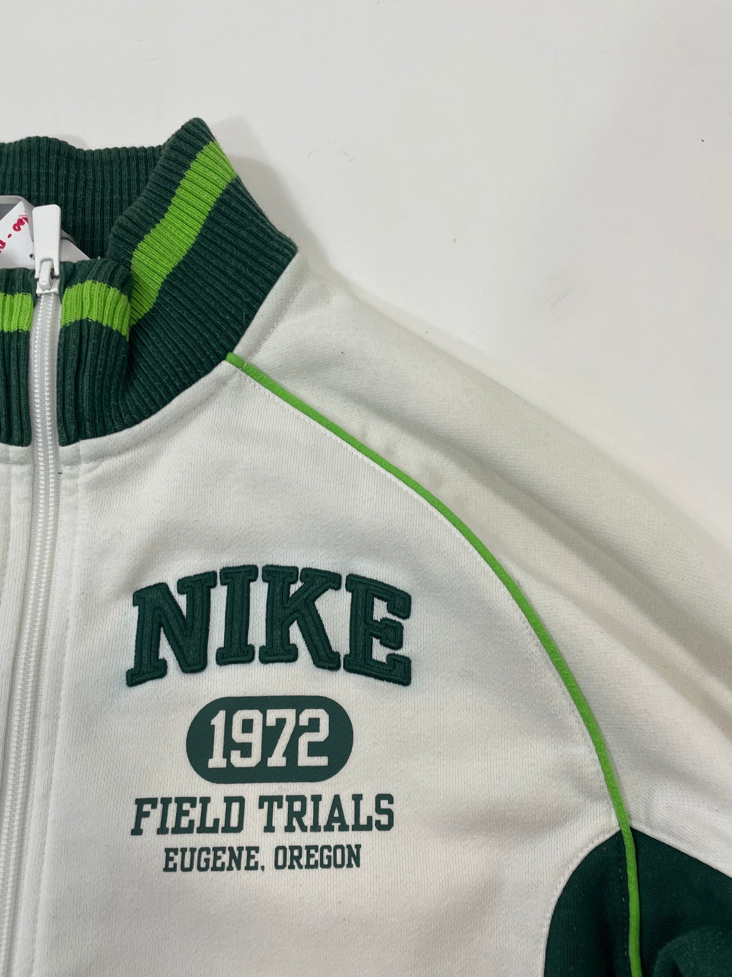 Nike zipper white hoodie embroidered - RETRORAIMENTS