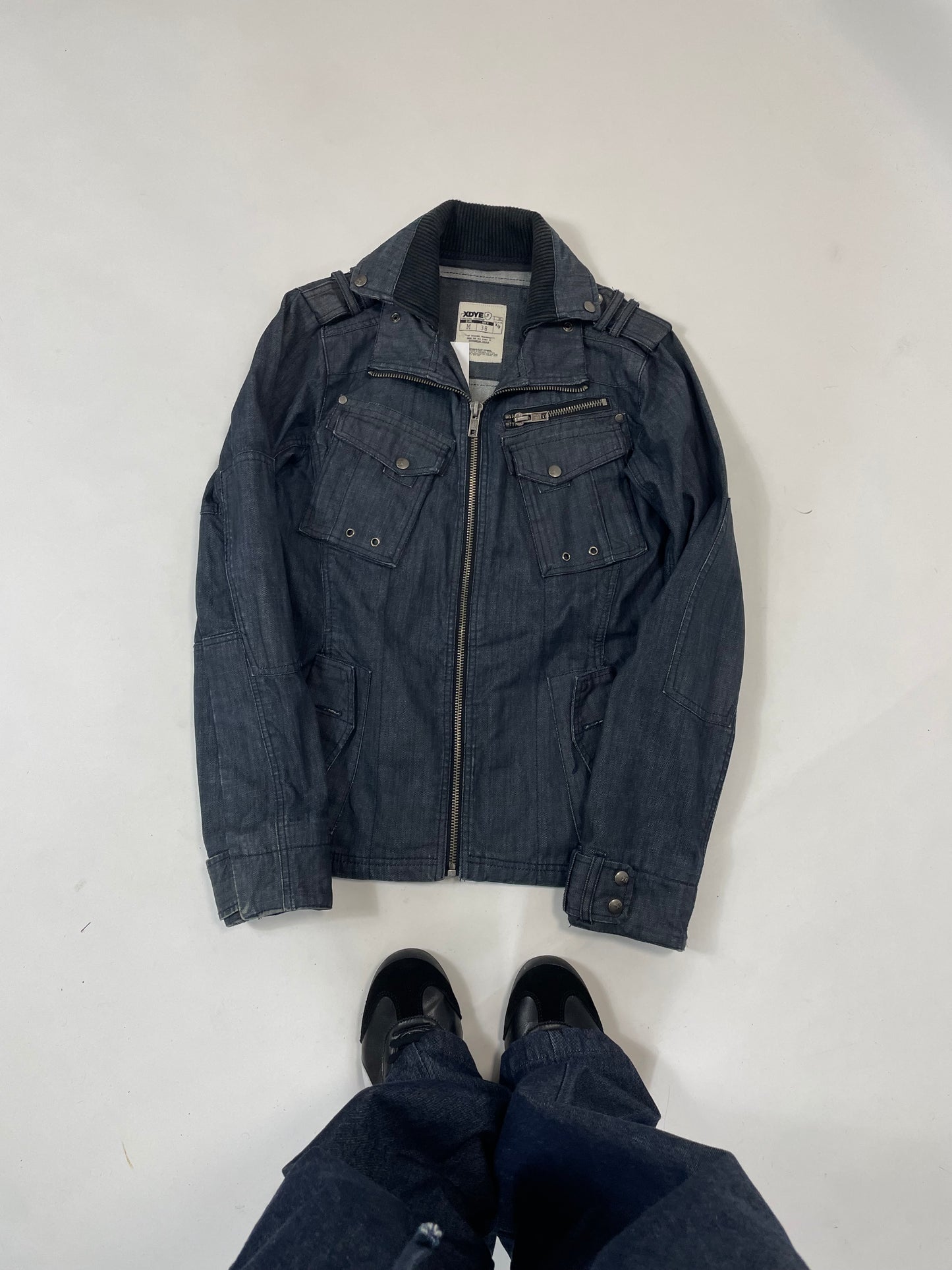 Vintage denim structured jacket 90’s - RETRORAIMENTS
