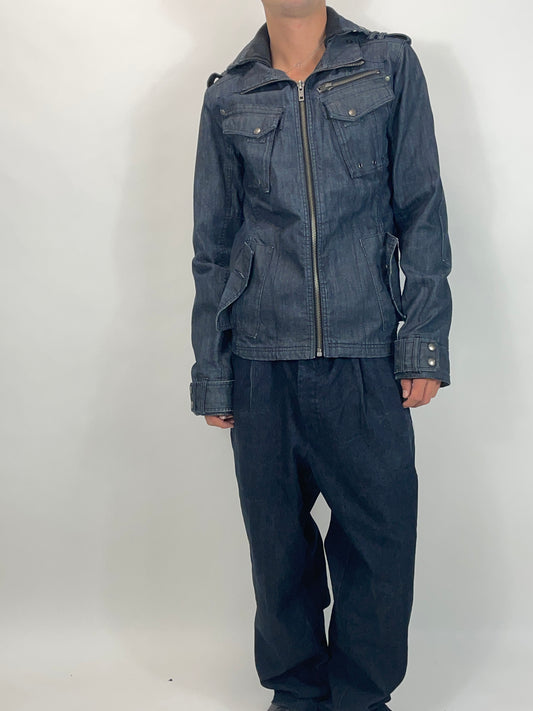 Chaqueta Vintage XDYE Denim Azul Marino