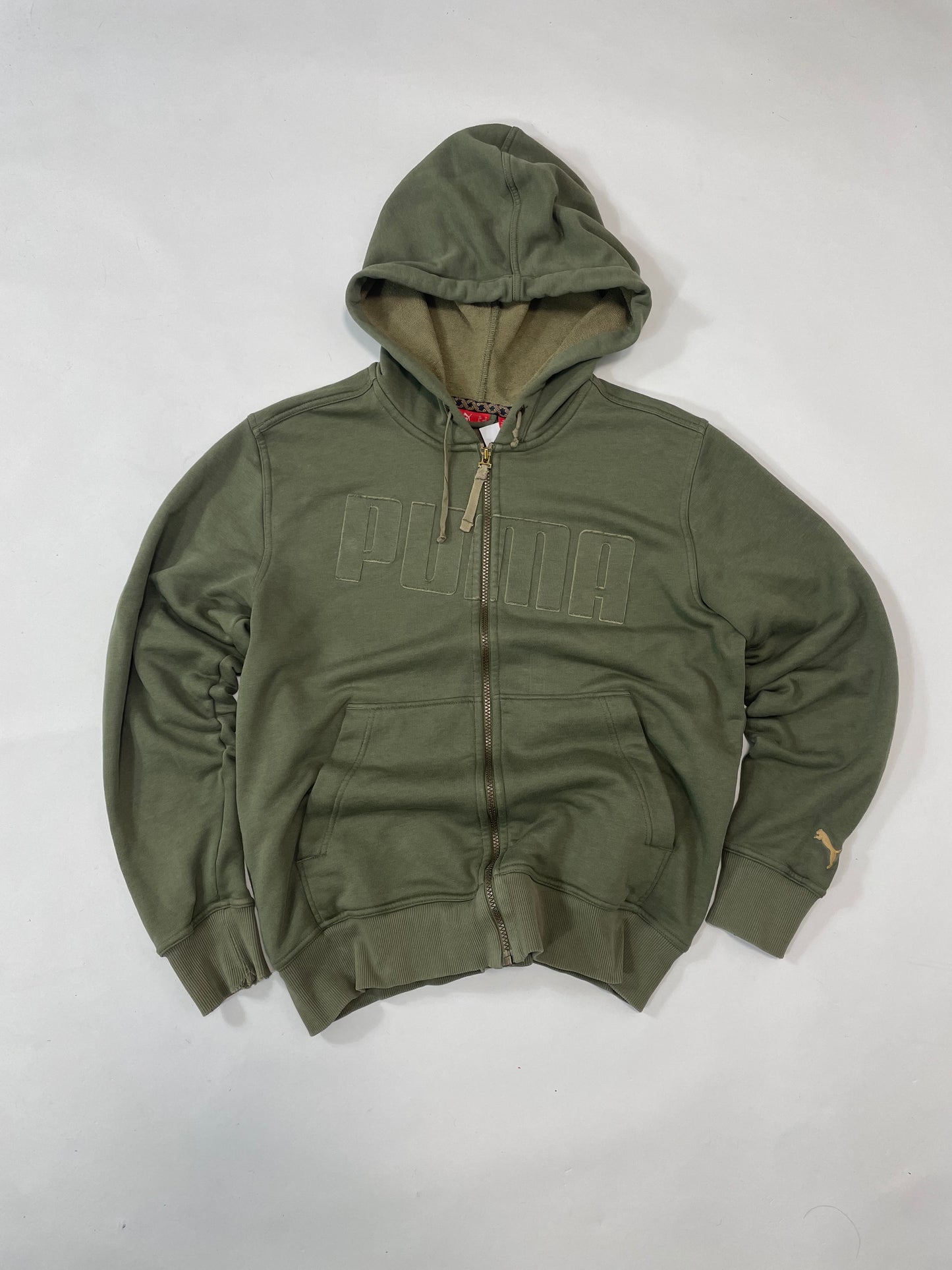 Puma military green vintage hoodie