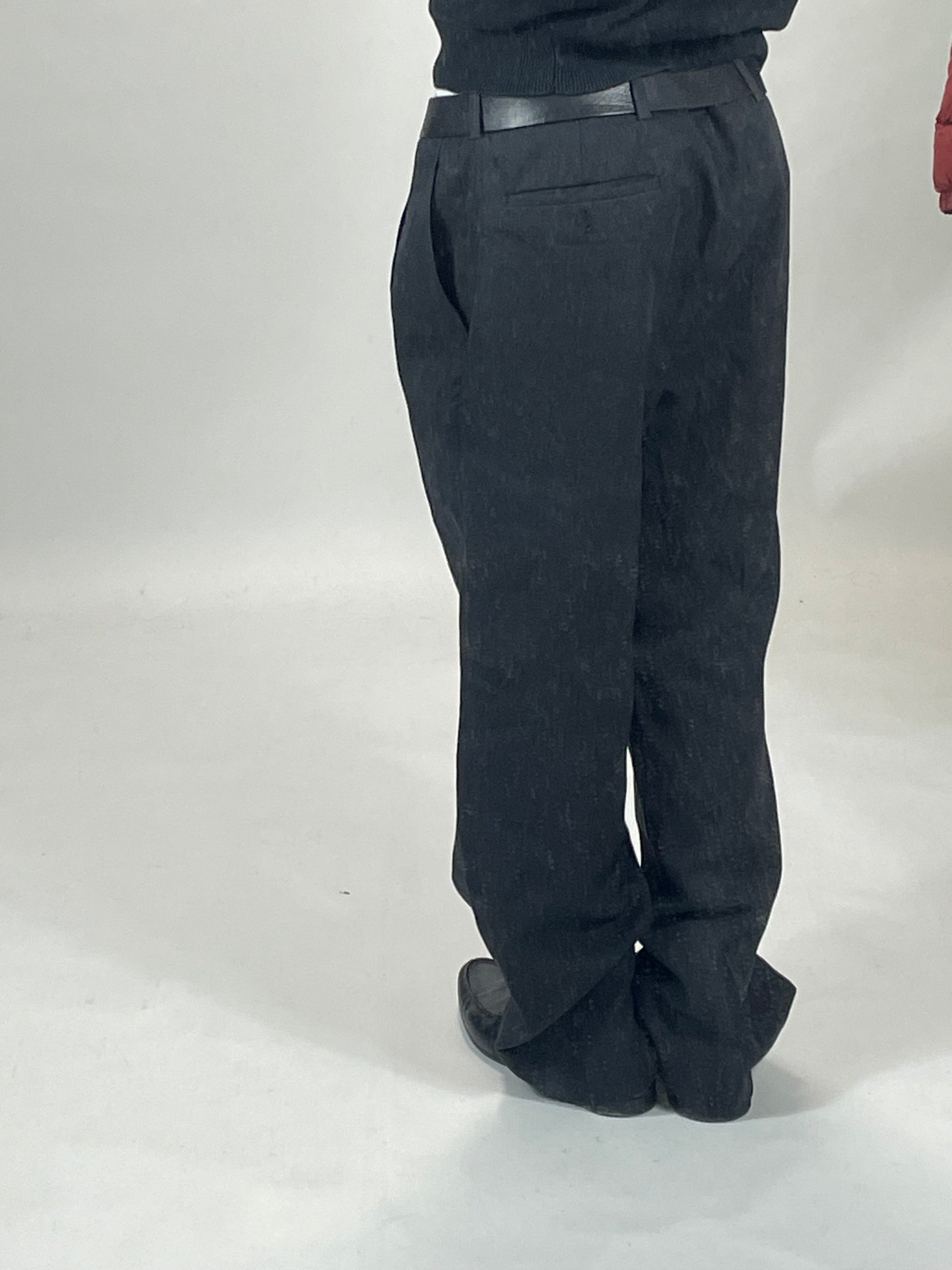 Vintage Burberry black baggy suit pants - RETRORAIMENTS