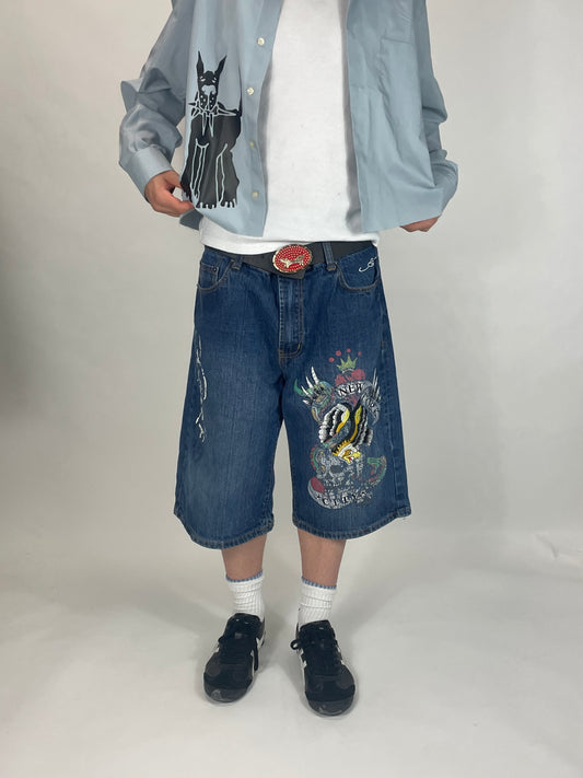 Ed Hardy denim jorts 90’s