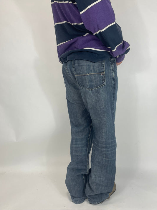 Navy Blue Denim Vintage Tommy Hilfiger Straight Pants