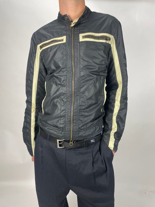 Armani Jeans Black Fitted Waterproof Jacket